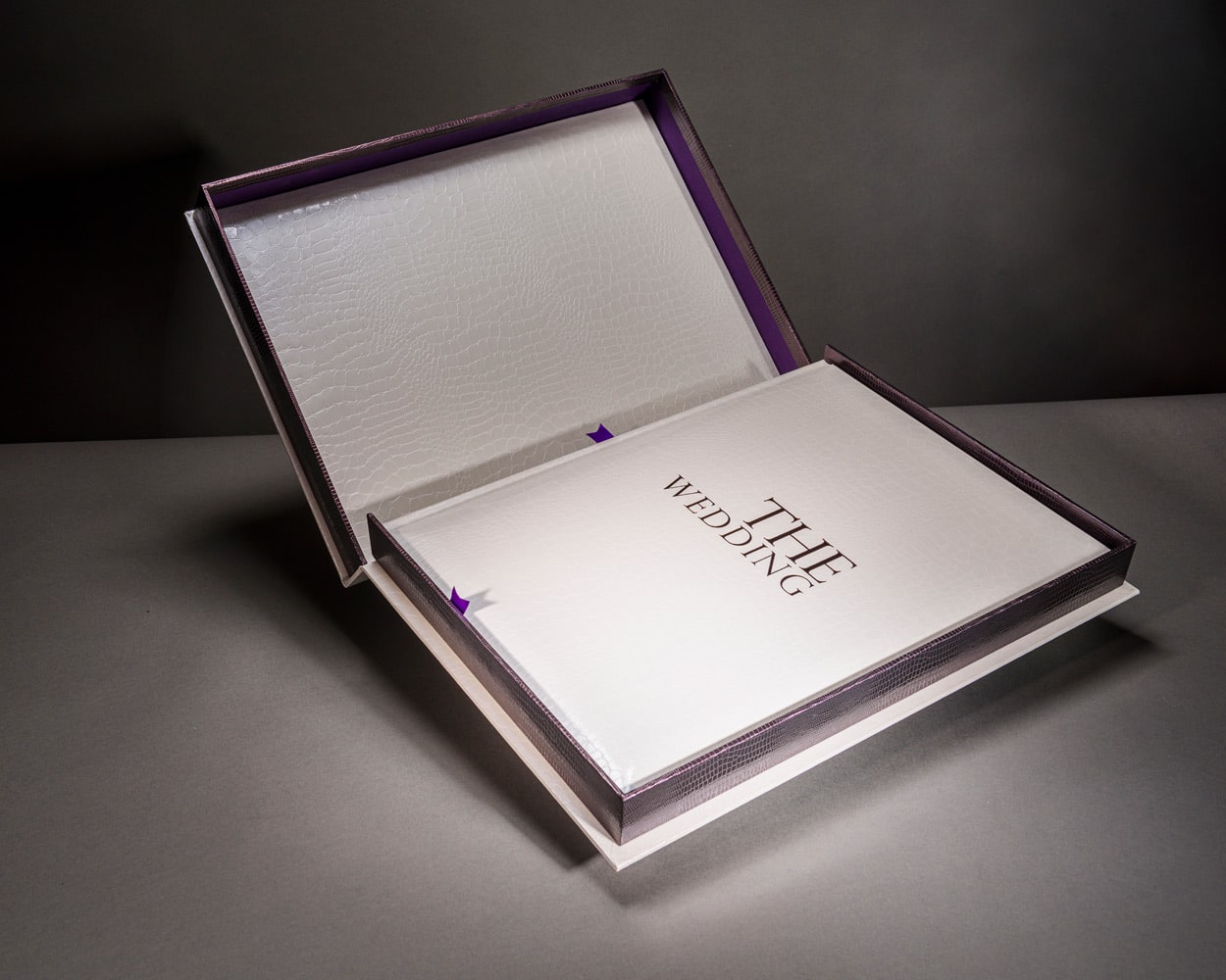 Inside luxury wedding photo book